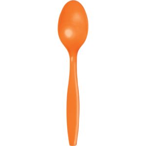 Heavy Duty Plastic Spoons, Sunkissed Orange