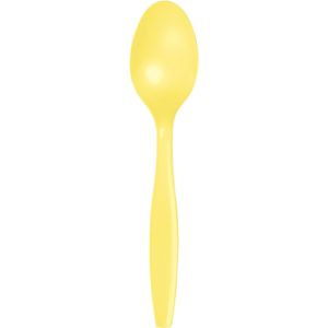 Heavy Duty Plastic Spoons, Yellow