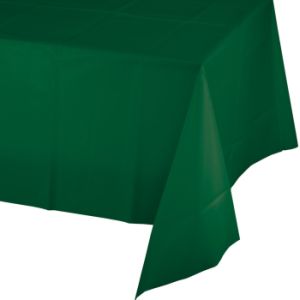 Plastic Banquet Table Cover, Hunter Green