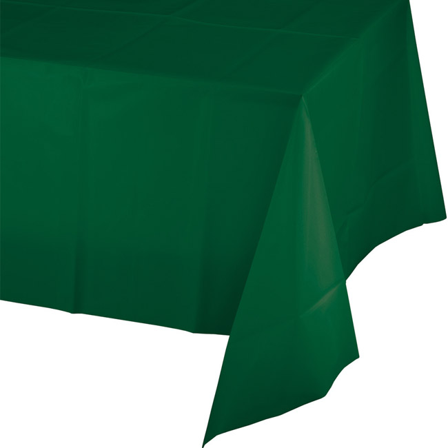 Hunter Green Plastic Banquet Tablecloth Rectangular Plastic 108inch