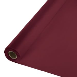 Plastic Table Cover 100-foot Roll, Burgundy