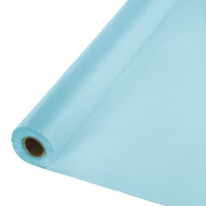 Plastic Table Cover 100-foot Roll, Pastel Blue