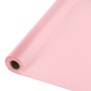 Plastic Table Cover 100-foot Roll, Pink