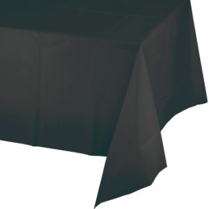 Plastic Banquet Table Cover, Black