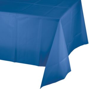 Plastic Banquet Table Cover, True Blue