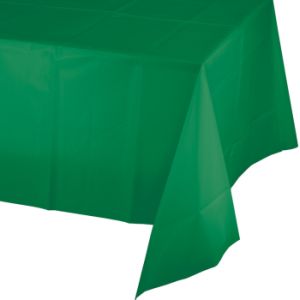 Plastic Banquet Table Cover, Green