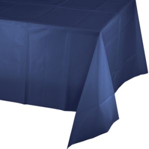 Plastic Banquet Table Cover, Navy Blue