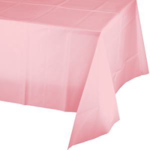 Plastic Banquet Table Cover, Pink