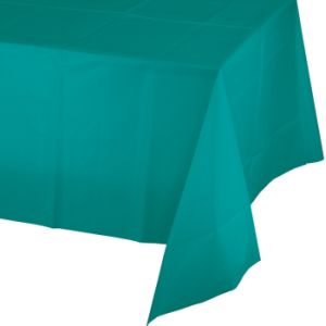 Plastic Banquet Table Cover, Teal