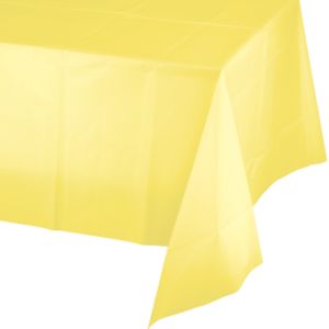 Plastic Banquet Table Cover, Yellow