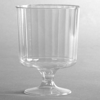 Crystal Cut 8oz Wine Glasses