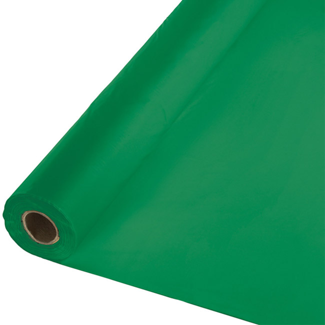 Green Plastic Tablecloth 100foot Roll Banquet Table Cover Rolls