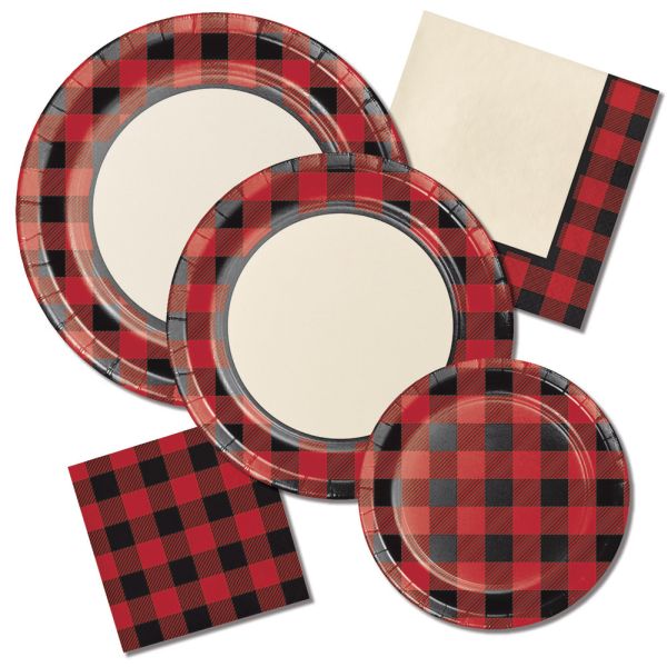 Buffalo Plaid Paper Plates & Napkins