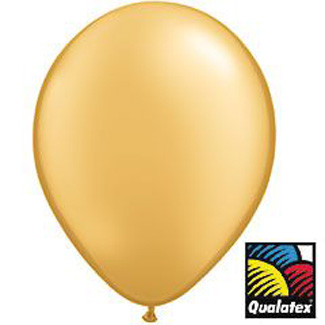 11-inch Qualatex Balloons, Metallic Gold