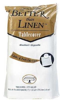 Better than Linen Banquet Table Cover, White