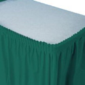 Table Skirting, 21.5' Hunter Green