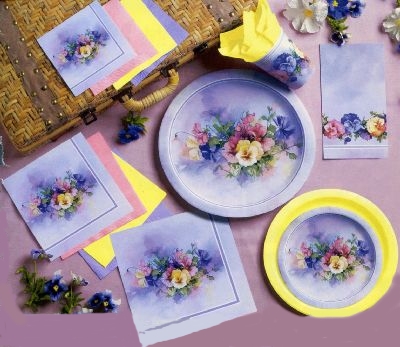 floral tableware