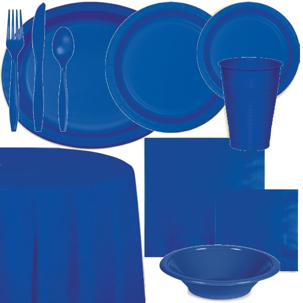 Cobalt Blue Paper and Plastic Dinnerware