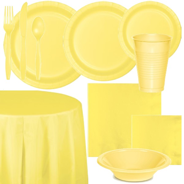 Mimosa Paper and Plastic Dinnerware