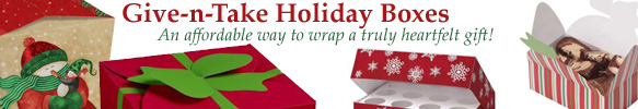 Gift cookies and pies in decorative Christmas gift boxes