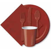 Brick Paper and Plastic Dinnerware