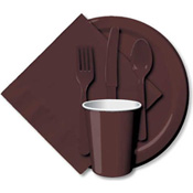 Brown Paper and Plastic Dinnerware