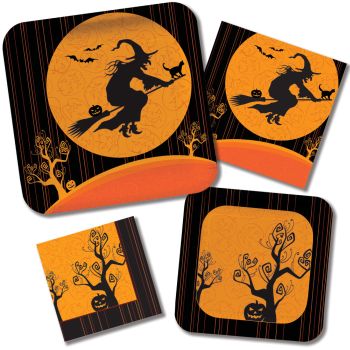 Witch's Crossing Paper Plates & Napkins