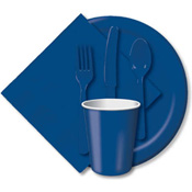 Navy Blue Paper and Plastic Dinnerware