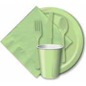 Pistachio Paper and Plastic Dinnerware