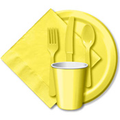 Mimosa Paper and Plastic Dinnerware