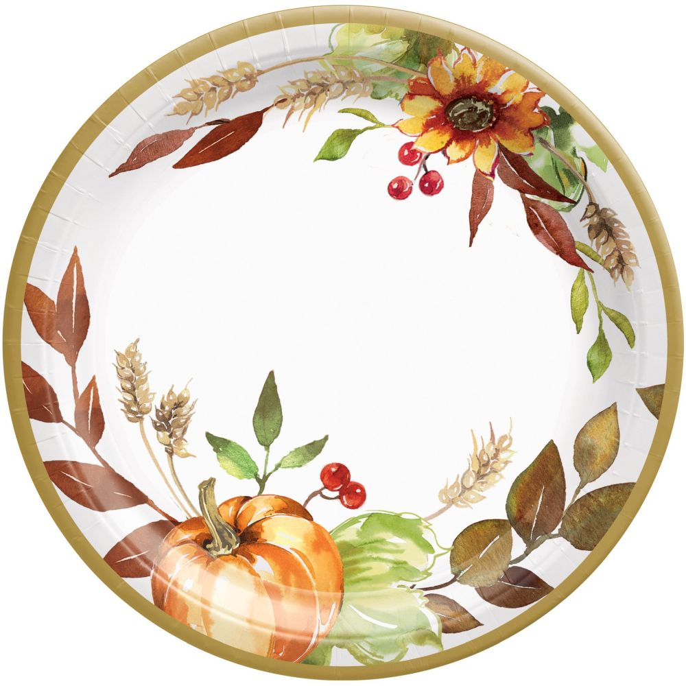 Thanksgiving Grateful Day 7-inch Plates: Party at Lewis Elegant Party ...