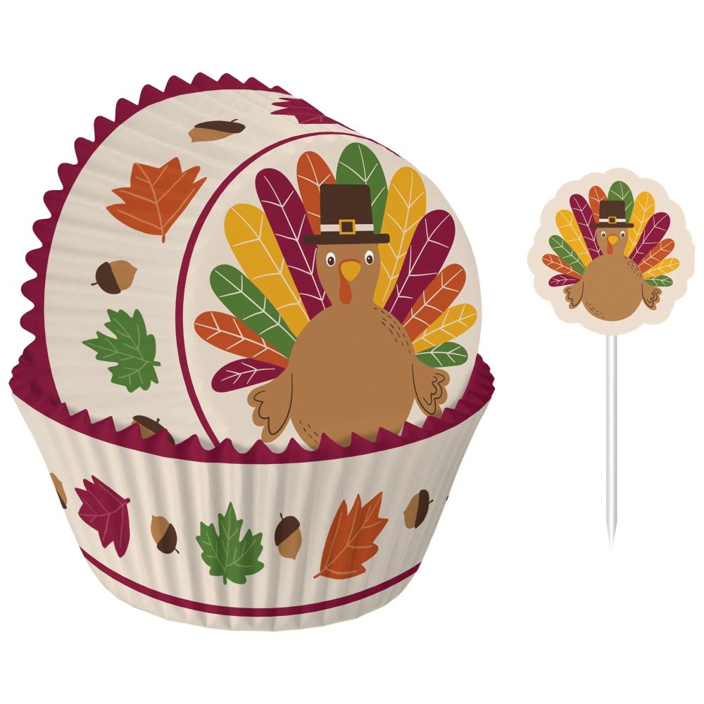 Thanksgiving Cupcake Baking Cups and Picks Party at Lewis Elegant