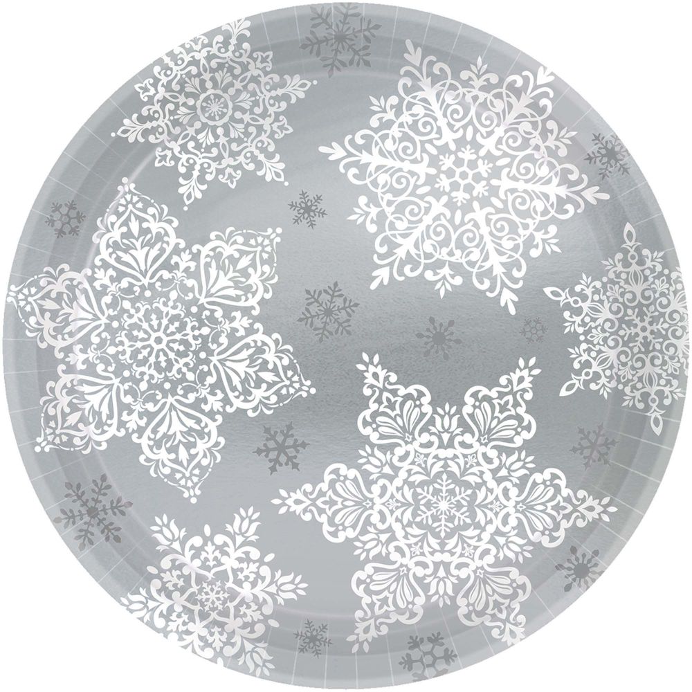Snowflake Shining Season 9inch Plates Bulk Pack Party at Lewis