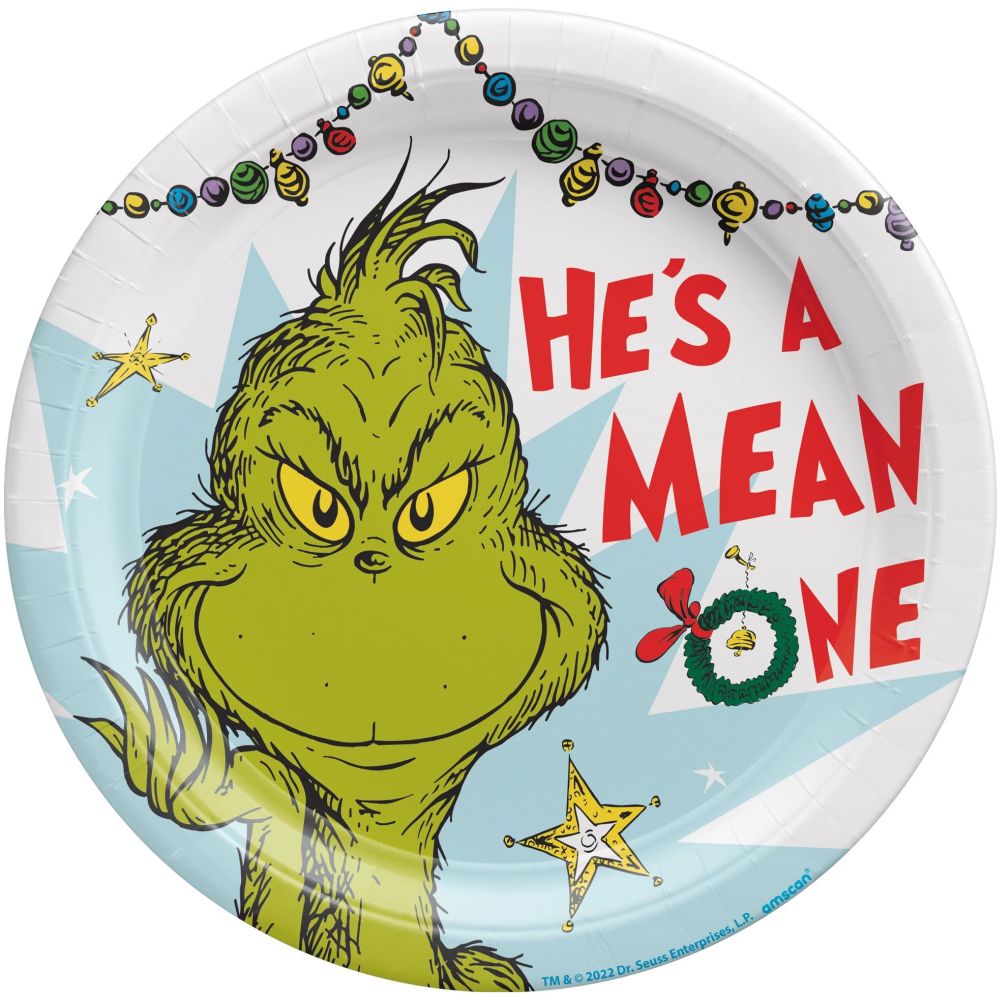 Traditional Grinch 10.5inch Plates Party at Lewis Elegant Party