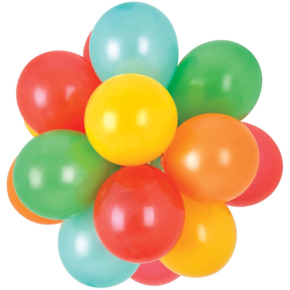 Modern Rainbow AirFilled Latex Balloon Chandelier Party at Lewis