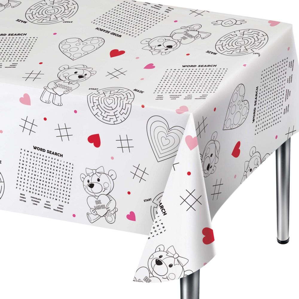 Valentine's Day Kids Activity Paper Tablecloth Party at Lewis Elegant