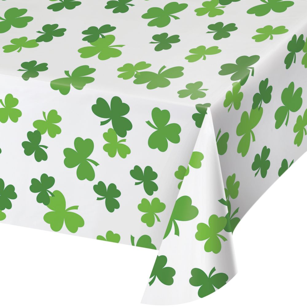 St. Patrick's Day Clovers Plastic Tablecloth Party at Lewis Elegant