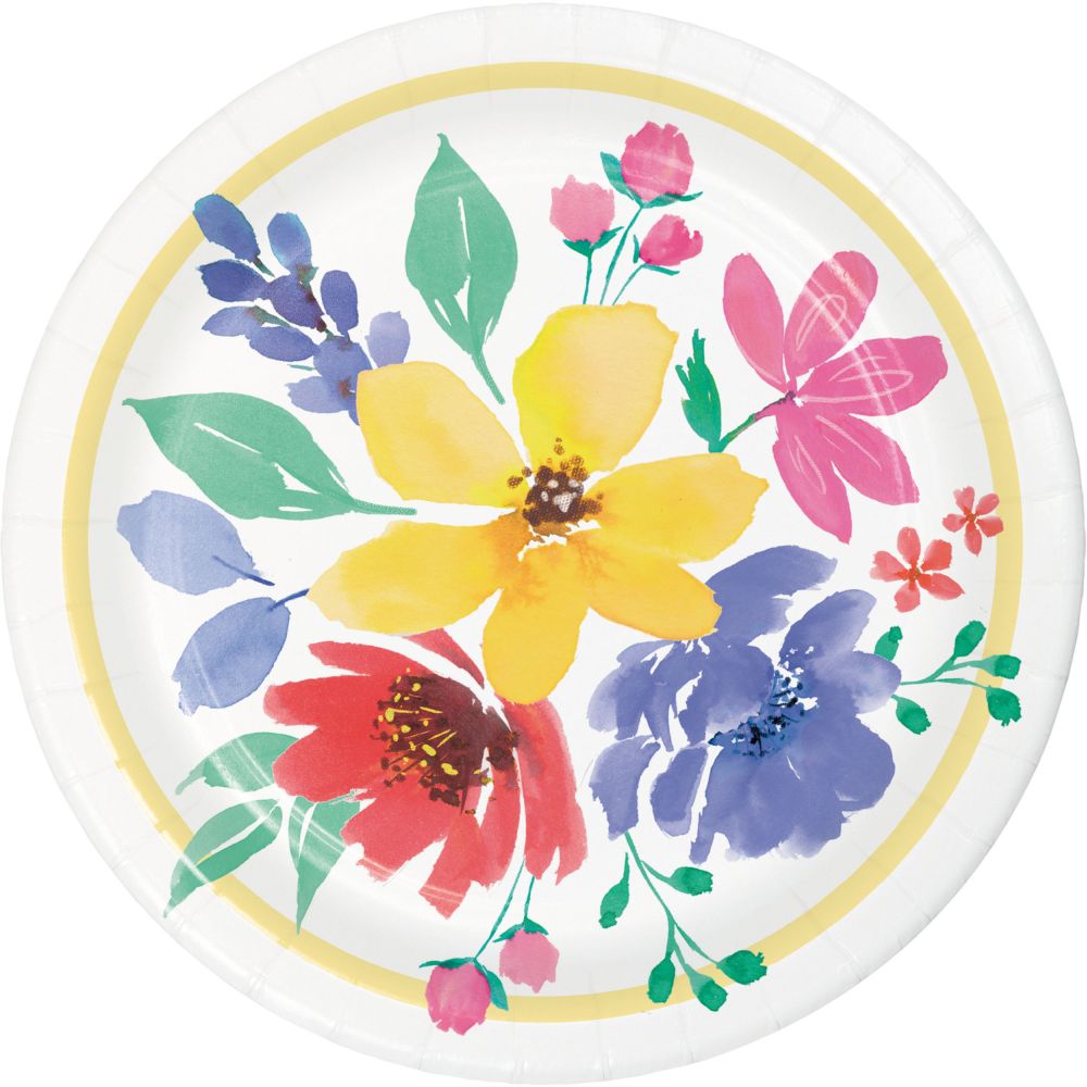 Fragrant Flowers 7inch Plates Party at Lewis Elegant Party Supplies