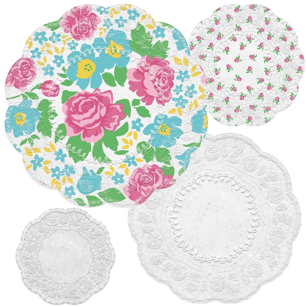 Tea Party Multipack Paper Doilies Party at Lewis Elegant Party