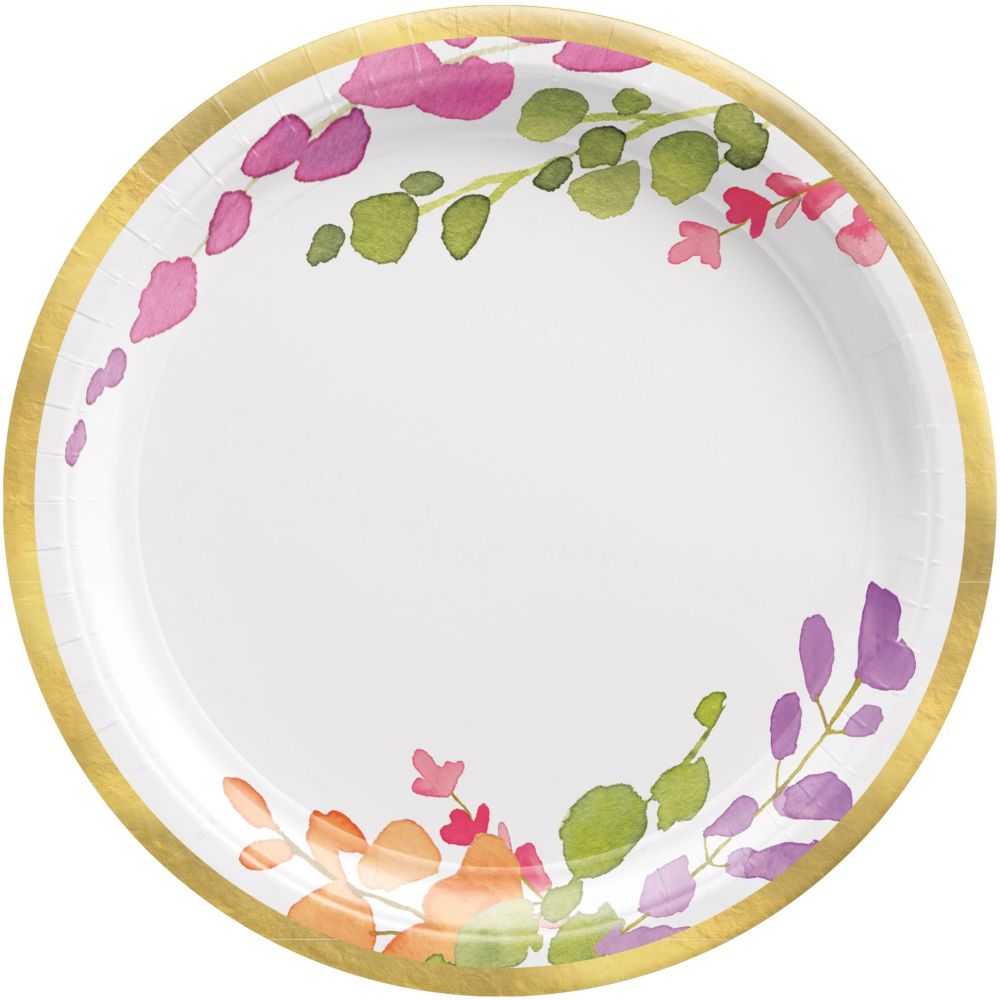 Romantic Floral 7inch Plates Party at Lewis Elegant Party Supplies, Plastic Dinnerware, Paper