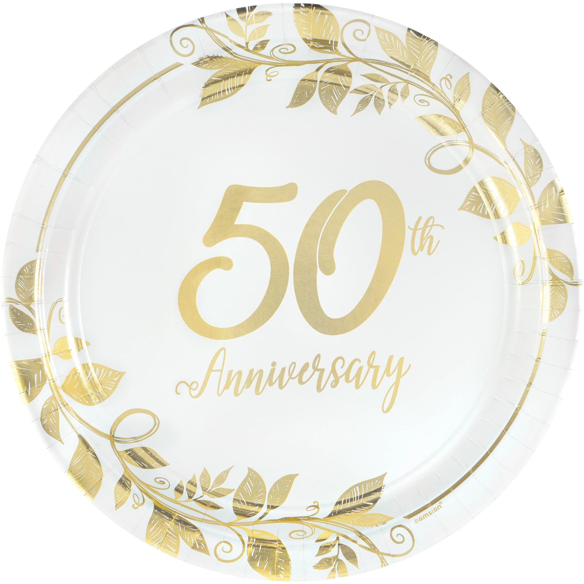 50th Anniversary 7inch Metallic Plates Party at Lewis Elegant Party