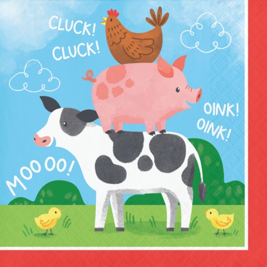 Creative Converting Farm Animals Napkins