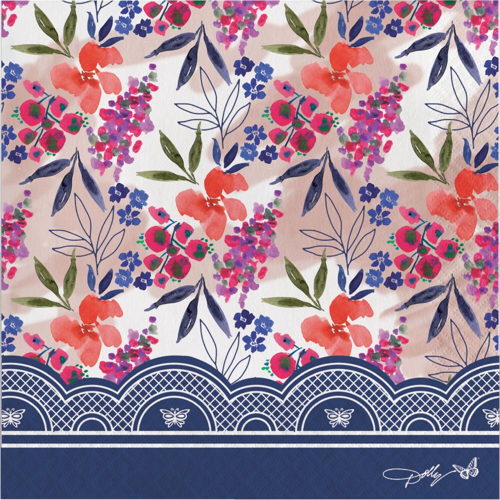 Dolly Celebrate Floral Lunch Napkins Party at Lewis Elegant Party