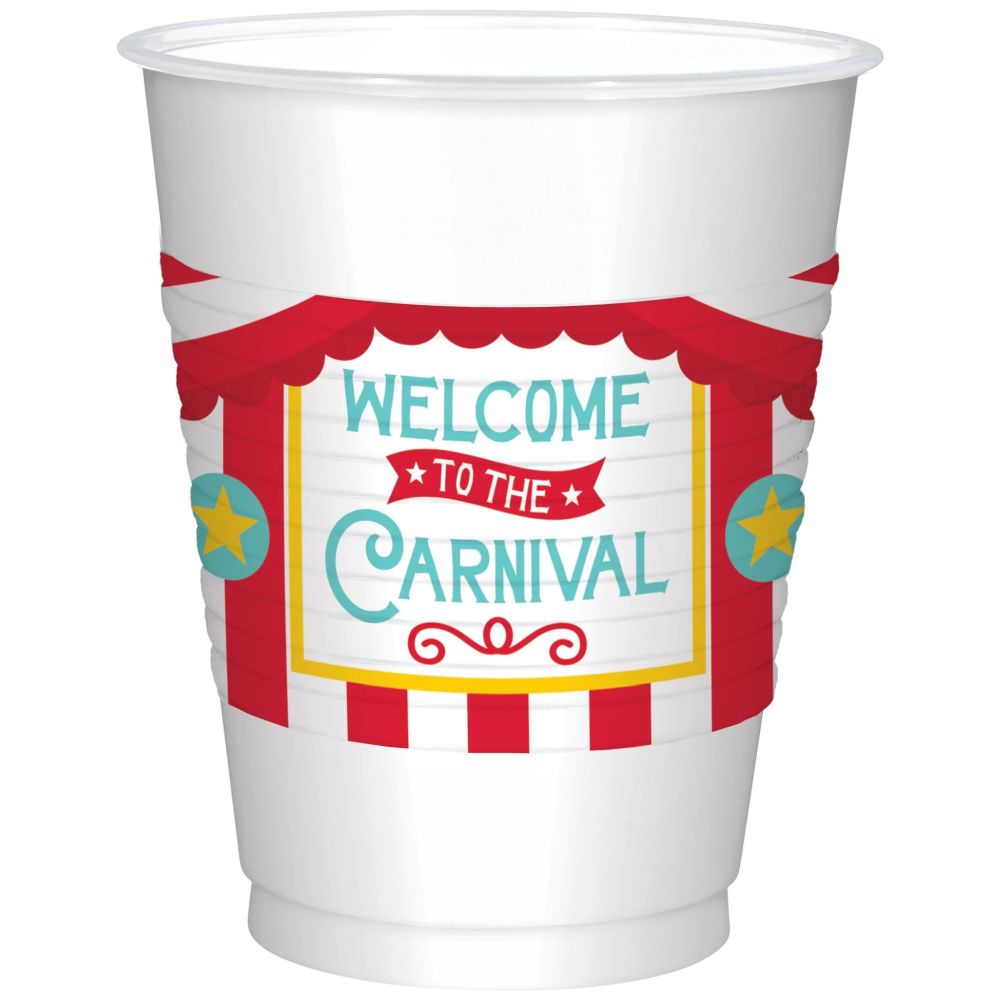 Carnival 16 oz Plastic Cups Party at Lewis Elegant Party Supplies