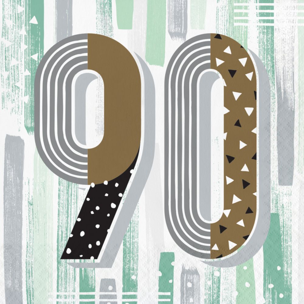 Minted Milestone 90th Birthday Lunch Napkins: Party at Lewis Elegant