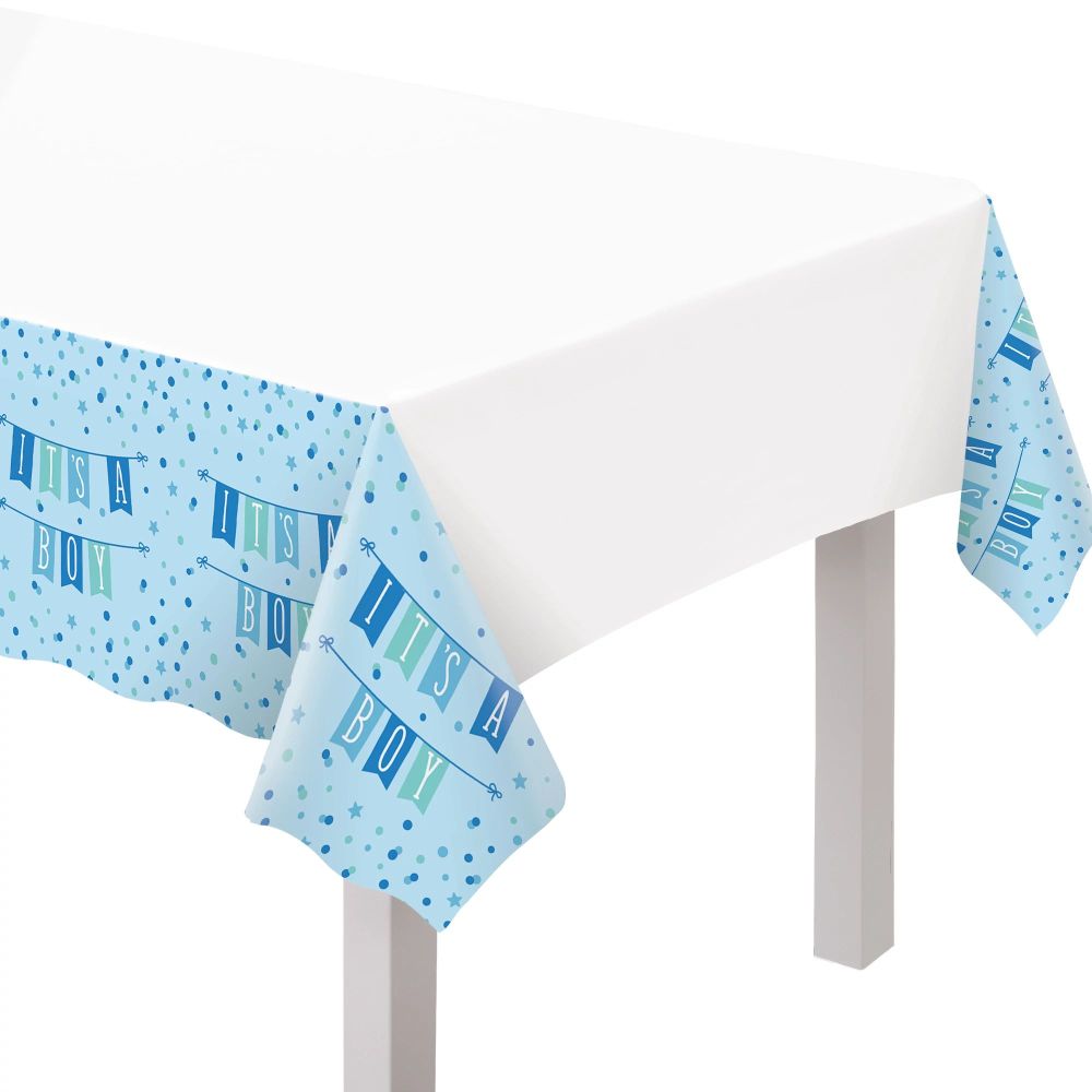 Hoffmaster Group 54 X 102 In. One Is Fun - Boy Plastic Border Tablecover Pack Of 6