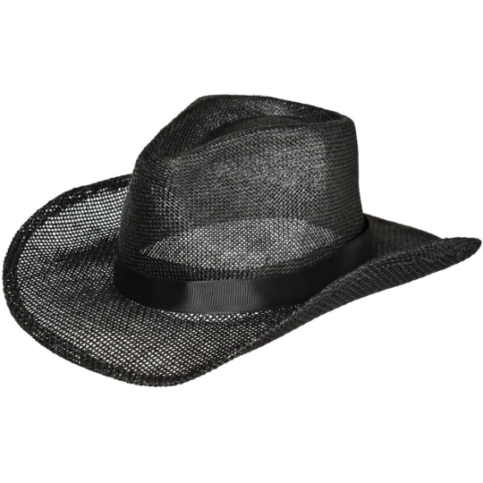 Black Straw Cowboy Hat: Party at Lewis Elegant Party  display picture 1