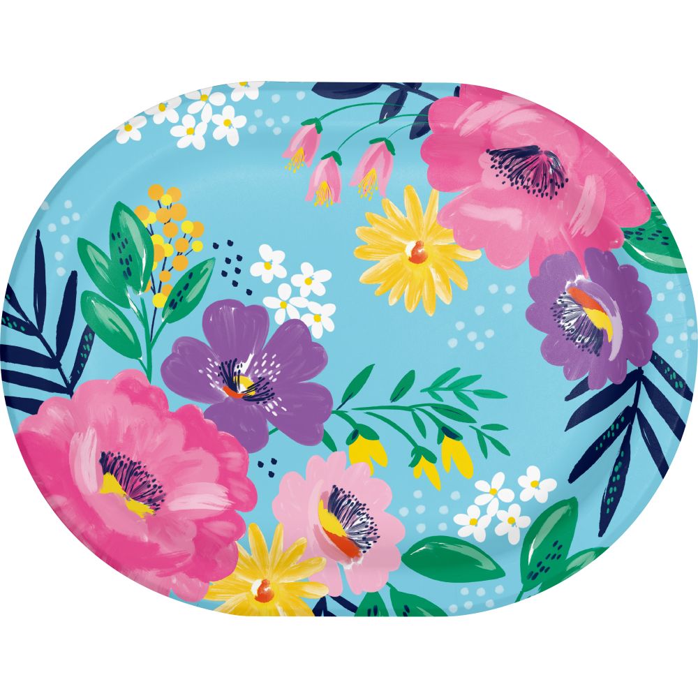 Fresh Florals 12-inch Oval Plates: Party at Lewis Elegant Party ...