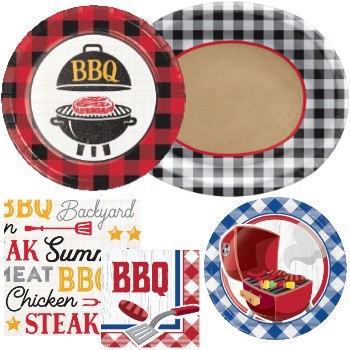 Summer BBQ Paper Plates & Napkins