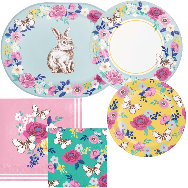 Sights Of Spring Paper Plates and Napkins
